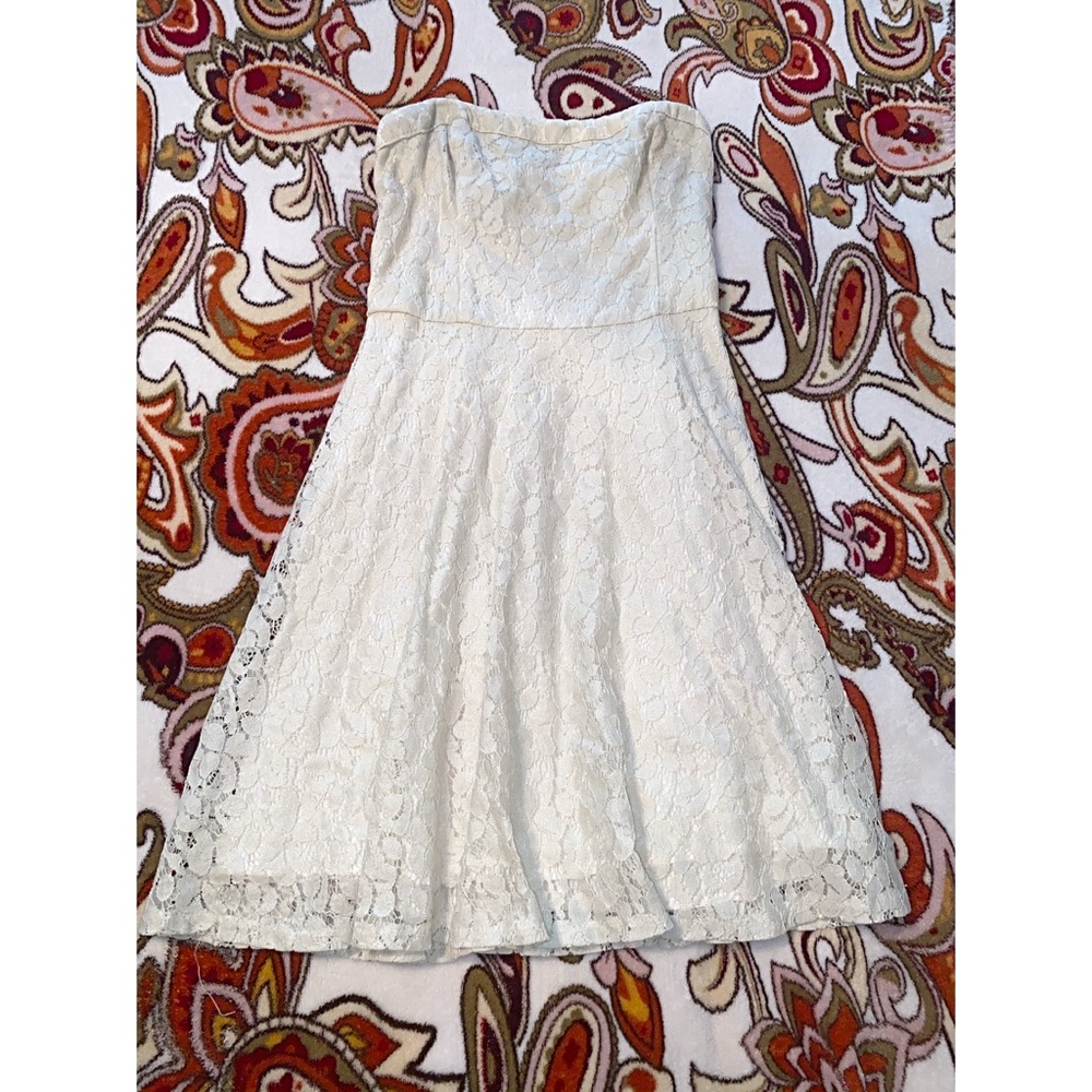 Hollister xs Beige Strapless Dress